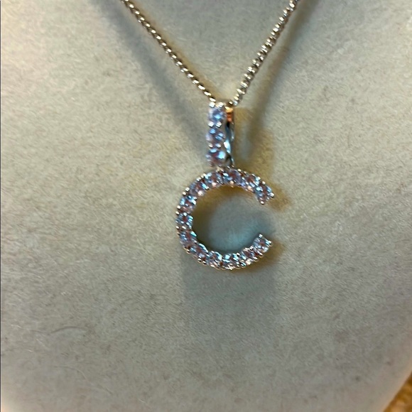 Silver Initial “C” Necklace - Picture 4 of 4